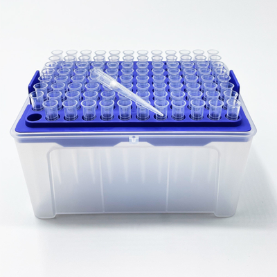 Importierte medizinische pp.-Materialien pipettieren Spitzen 100ul mit der DNAse, die frei sind und der freien RNase